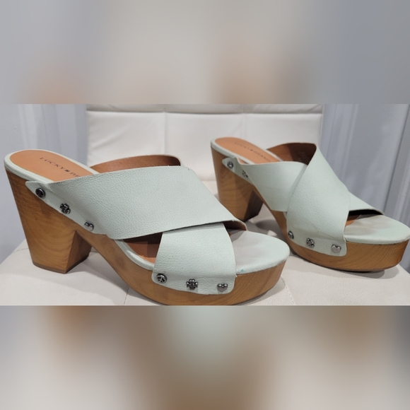 Lucky Brand Shoes - Lucky Brand Women's Takara Heeled Sandal in Mint Green with a 1-1/2" Platform